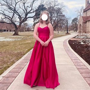 Hot pink prom dress size 9